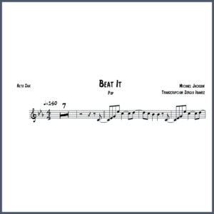 Beat It Michael Jackson - Alto Sax partitura