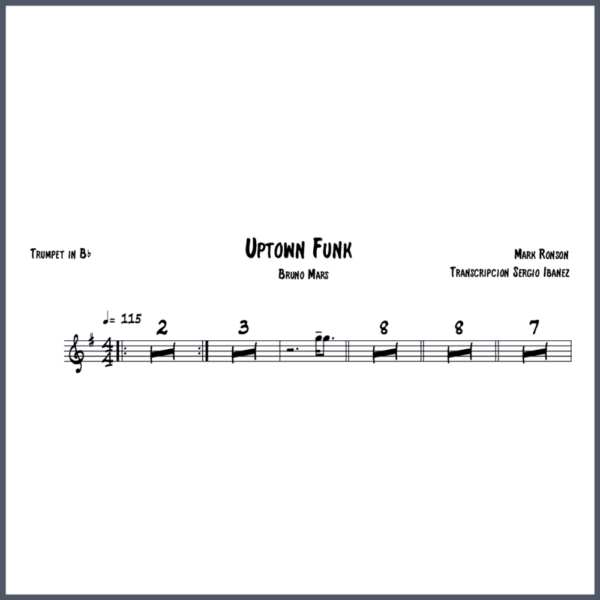 Uptown Funk-Trompeta partitura