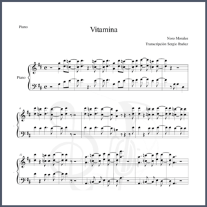 VITAMINA PARTITURA DE PIANO